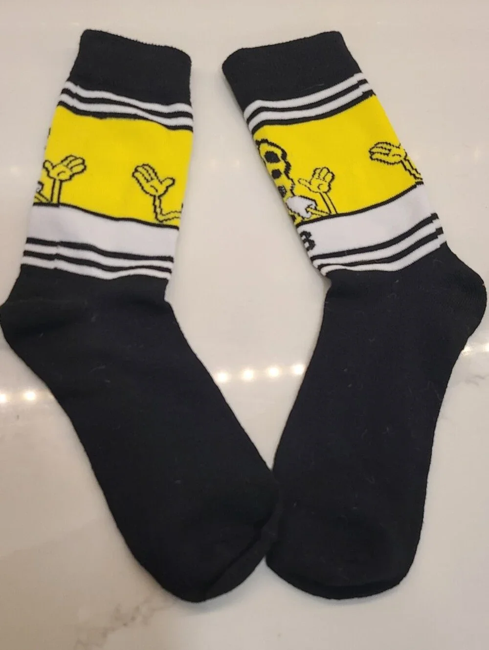 Funbob Spongebob Socks - Black And Yellow